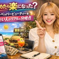 ホットペッパービューティーを辞めたいと悩むサロンオーナーが、集客改善と働き方の変化に気づく分岐点を表現したアイキャッチ画像