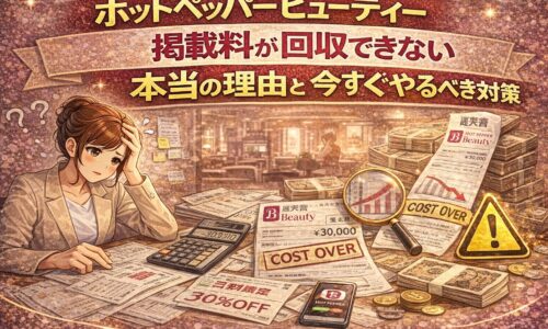 ホットペッパービューティー掲載料が回収できない理由と対策を解説するアイキャッチ画像
