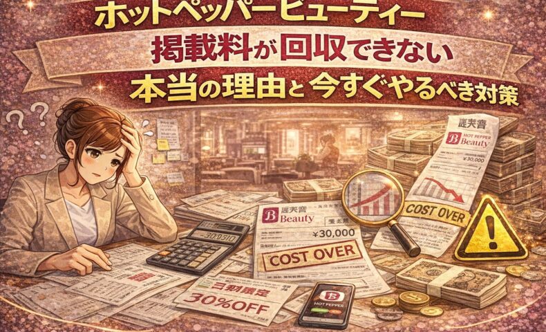 ホットペッパービューティー掲載料が回収できない理由と対策を解説するアイキャッチ画像