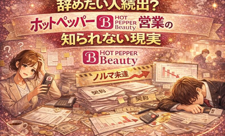 辞めたい人が続出するホットペッパービューティー営業の厳しい現実を表現したアイキャッチ画像