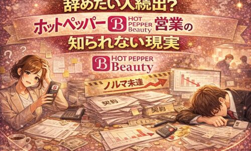 ホットペッパービューティー営業の厳しい現実と辞めたい人が続出する背景を表現したアイキャッチ画像