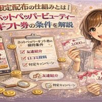 ホットペッパービューティーの限定ギフト券配布条件を解説する華やかなプロモーションイメージ