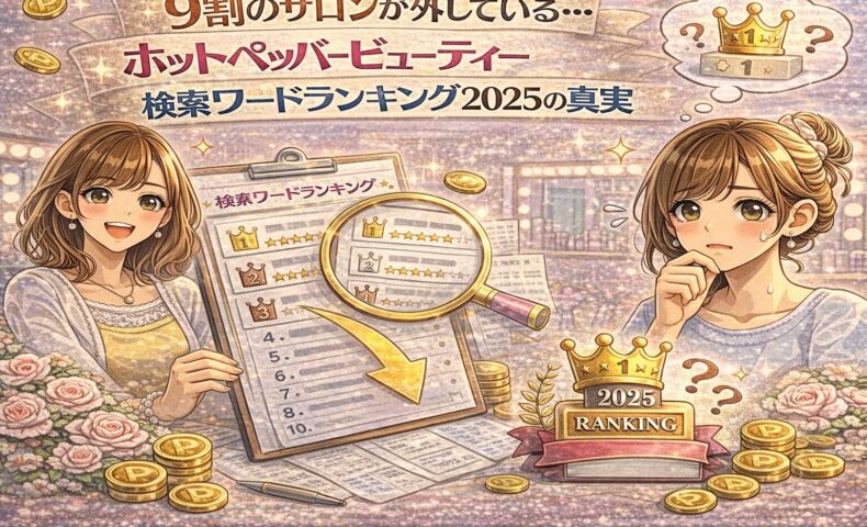 ホットペッパービューティー検索ワードランキング2025の真実を示す華やかな美容イメージ