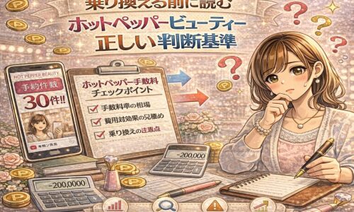 ホットペッパービューティー手数料の判断基準を考える美容室オーナーのイメージ