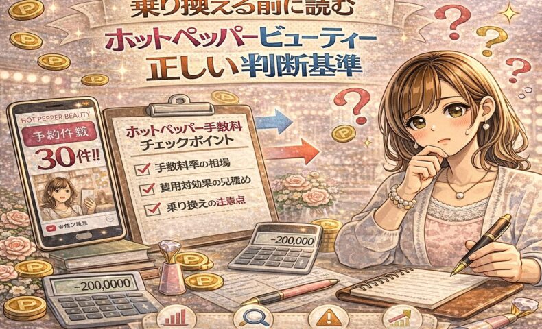ホットペッパービューティー手数料の判断基準を考える美容室オーナーのイメージ
