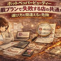 ホットペッパービューティー掲載プラン選びで失敗する店の共通点を表現したアイキャッチ画像