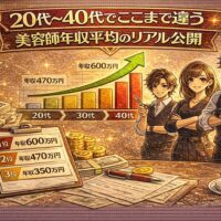 20代・30代・40代の美容師年収差をグラフで示した比較イメージのアイキャッチ画像