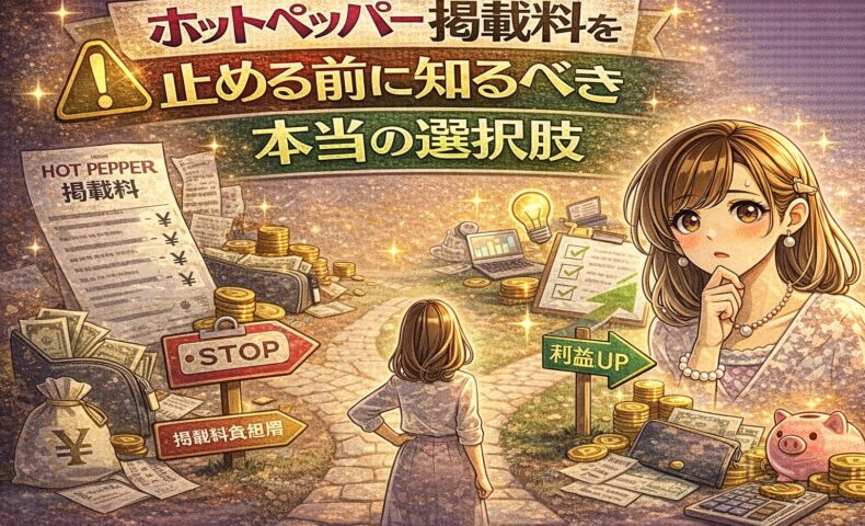ホットペッパー掲載料を止める前に知るべき選択肢を示した分岐イメージのアイキャッチ画像
