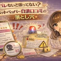 ホットペッパー自演口コミのリスクと落とし穴を警告するイメージのアイキャッチ画像