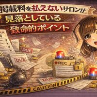 掲載料を払えないサロンが見落としている致命的ポイントを警告的に示したアイキャッチ画像