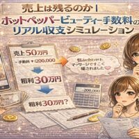 ホットペッパービューティー手数料の収支シミュレーションを表現した美容サロンのイメージ