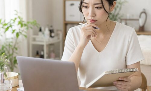 自宅サロンの集客ができない理由と予約を増やす改善策を考える女性オーナー