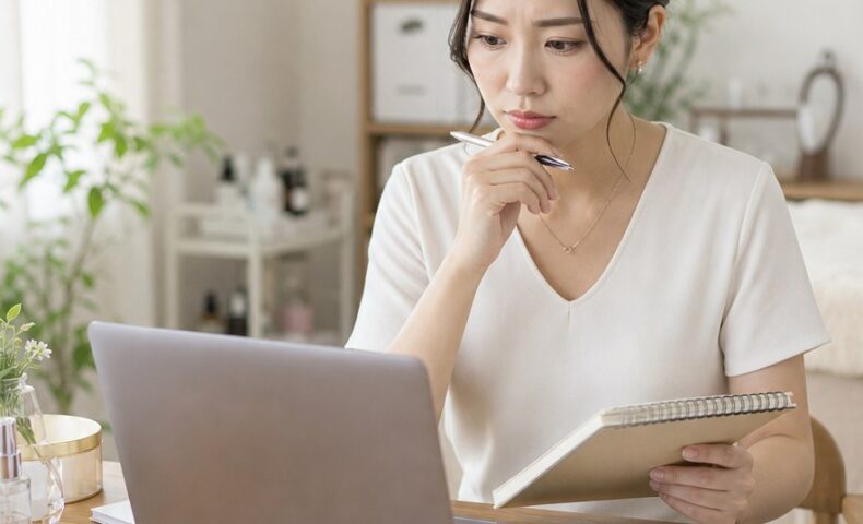 自宅サロンの集客ができない理由と予約を増やす改善策を考える女性オーナー