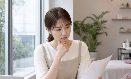 自宅サロン開業で失敗しないために落とし穴を確認する女性オーナー