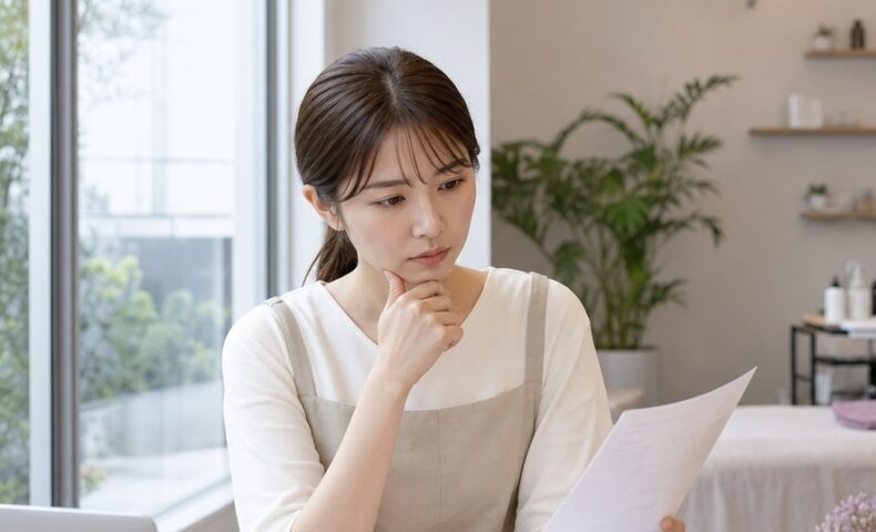 自宅サロン開業で失敗しないために落とし穴を確認する女性オーナー
