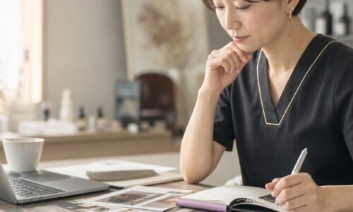 サロン集客とブランディングの関係を示す、ブランドイメージを考える美容サロン経営者