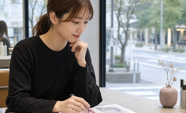 サロンの顧客理想像を整理し、年齢より先にペルソナ設定の軸を考えるイメージ