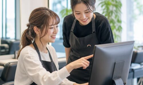 salonboard loginのログイン画面と基本操作を案内するイメージ
