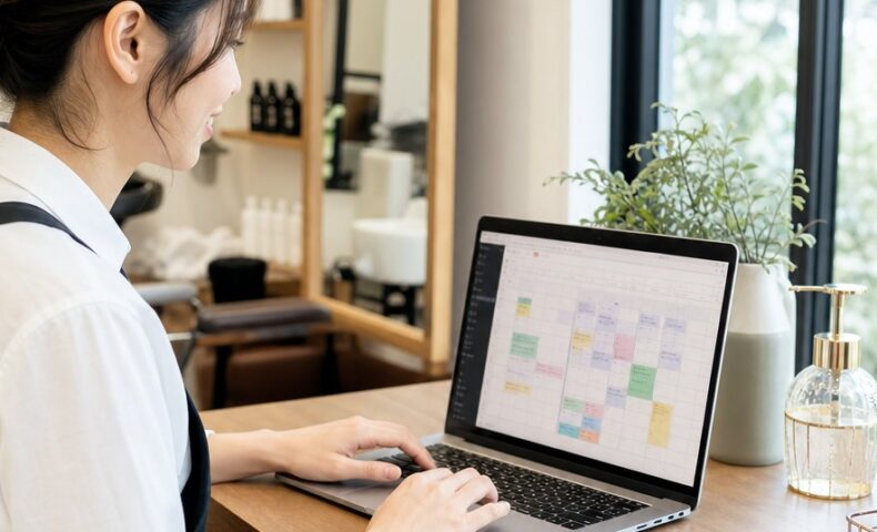 サロンボード pc 版をパソコンで利用する方法とスマホ版との違いを解説するイメージ