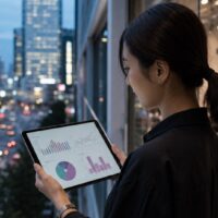 サロン集客支援の費用対効果を表す、広告費と予約数・売上を確認するイメージ画像